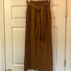 J.Crew Tie Waist Crop Wide Leg Linen Pants - Size 4